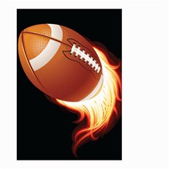 Super Football American Sport Fire Small Garden Flag (two Sides) by Mariart