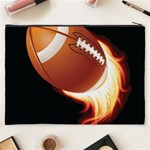 Super Football American Sport Fire Cosmetic Bag (XXXL)  Back