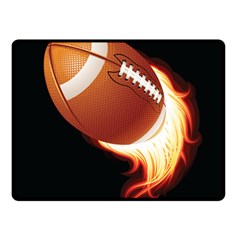 Super Football American Sport Fire Double Sided Fleece Blanket (small) 