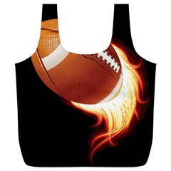 Super Football American Sport Fire Full Print Recycle Bags (l)  by Mariart