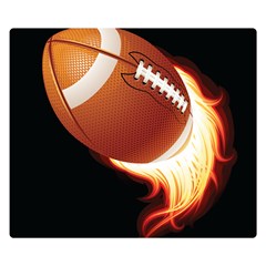 Super Football American Sport Fire Double Sided Flano Blanket (small) 