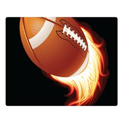 Super Football American Sport Fire Double Sided Flano Blanket (large) 