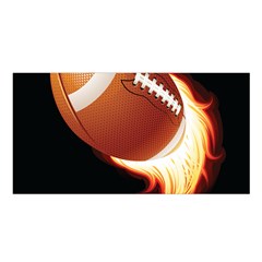 Super Football American Sport Fire Satin Shawl by Mariart