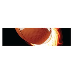 Super Football American Sport Fire Satin Scarf (oblong) by Mariart