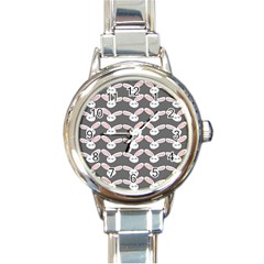 Tagged Bunny Illustrator Rabbit Animals Face Round Italian Charm Watch by Mariart