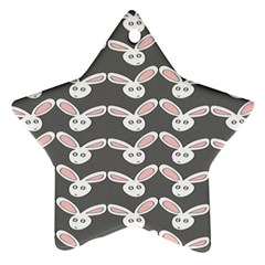 Tagged Bunny Illustrator Rabbit Animals Face Ornament (star) by Mariart