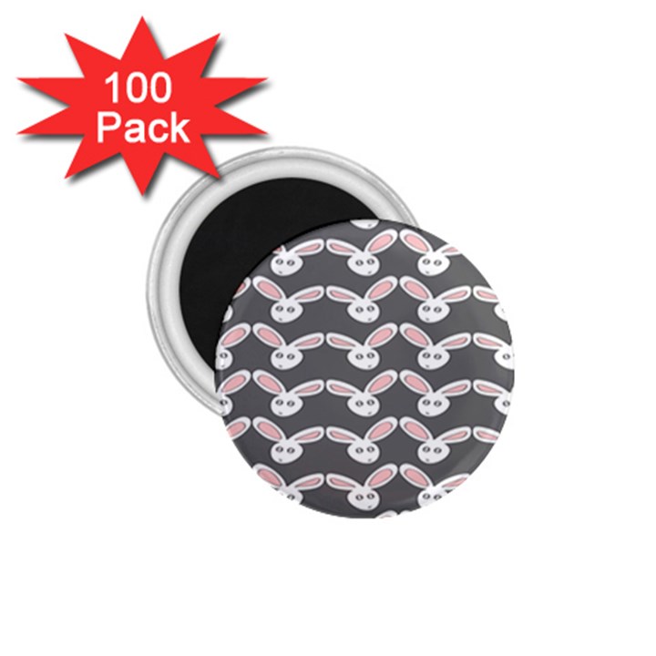 Tagged Bunny Illustrator Rabbit Animals Face 1.75  Magnets (100 pack) 