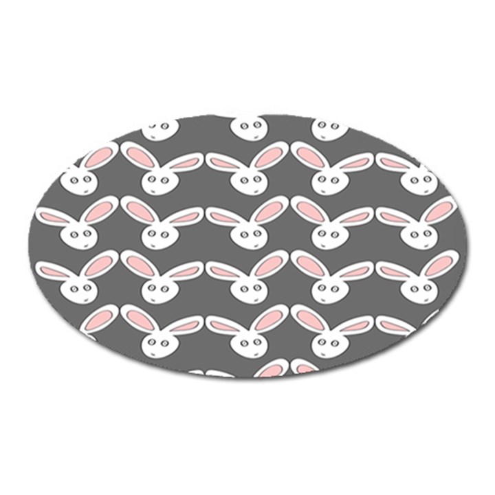 Tagged Bunny Illustrator Rabbit Animals Face Oval Magnet