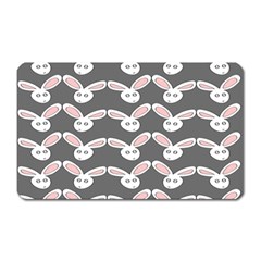 Tagged Bunny Illustrator Rabbit Animals Face Magnet (rectangular) by Mariart