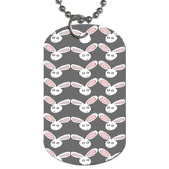 Tagged Bunny Illustrator Rabbit Animals Face Dog Tag (one Side) by Mariart