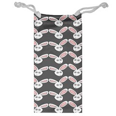 Tagged Bunny Illustrator Rabbit Animals Face Jewelry Bag by Mariart