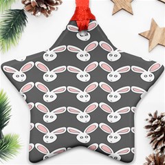 Tagged Bunny Illustrator Rabbit Animals Face Star Ornament (two Sides) by Mariart