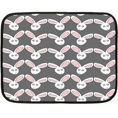 Tagged Bunny Illustrator Rabbit Animals Face Fleece Blanket (mini) by Mariart