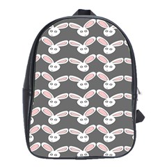 Tagged Bunny Illustrator Rabbit Animals Face School Bags(large)  by Mariart