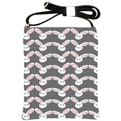 Tagged Bunny Illustrator Rabbit Animals Face Shoulder Sling Bags by Mariart