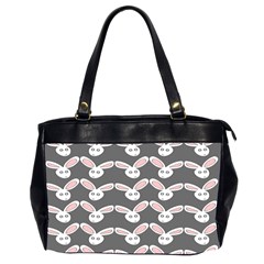 Tagged Bunny Illustrator Rabbit Animals Face Office Handbags (2 Sides)  by Mariart