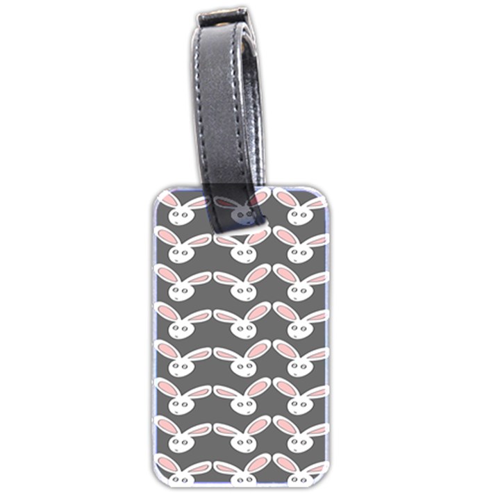 Tagged Bunny Illustrator Rabbit Animals Face Luggage Tags (Two Sides)