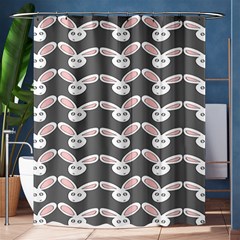 Tagged Bunny Illustrator Rabbit Animals Face Shower Curtain 60  X 72  (medium)  by Mariart