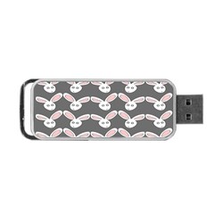 Tagged Bunny Illustrator Rabbit Animals Face Portable Usb Flash (one Side) by Mariart