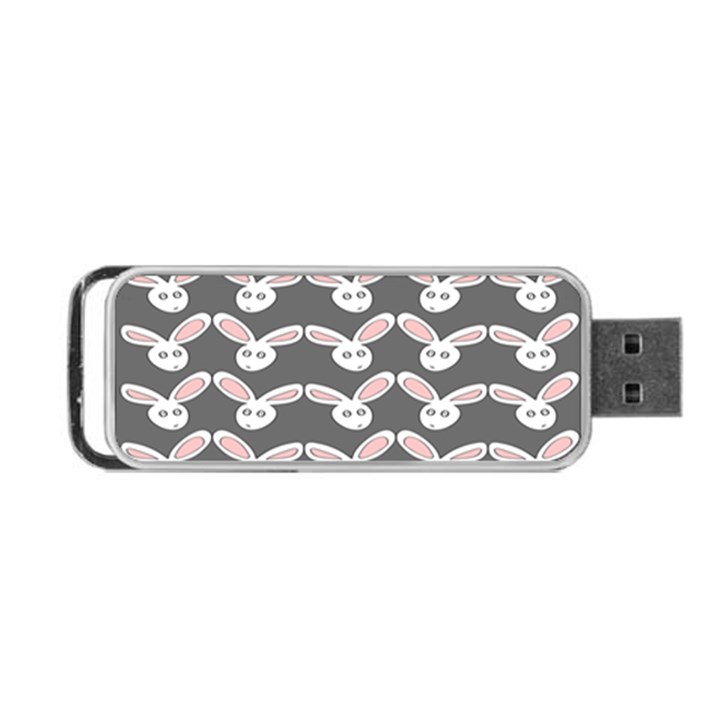 Tagged Bunny Illustrator Rabbit Animals Face Portable USB Flash (One Side)