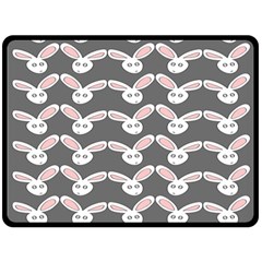 Tagged Bunny Illustrator Rabbit Animals Face Double Sided Fleece Blanket (large)  by Mariart