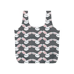 Tagged Bunny Illustrator Rabbit Animals Face Full Print Recycle Bags (s)  by Mariart