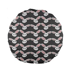 Tagged Bunny Illustrator Rabbit Animals Face Standard 15  Premium Flano Round Cushions by Mariart