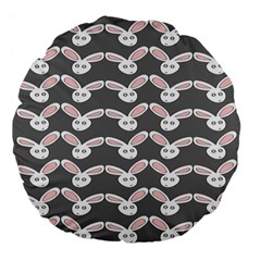 Tagged Bunny Illustrator Rabbit Animals Face Large 18  Premium Flano Round Cushions by Mariart