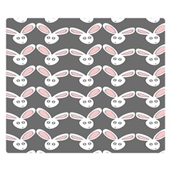 Tagged Bunny Illustrator Rabbit Animals Face Double Sided Flano Blanket (small)  by Mariart