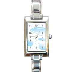 Water Drops Bubbel Rain Blue Circle Rectangle Italian Charm Watch