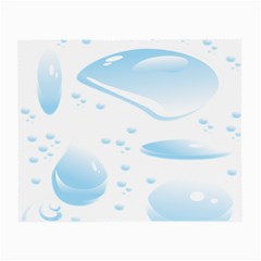 Water Drops Bubbel Rain Blue Circle Small Glasses Cloth (2-side)