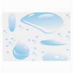 Water Drops Bubbel Rain Blue Circle Large Glasses Cloth Front