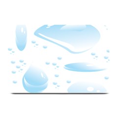 Water Drops Bubbel Rain Blue Circle Plate Mats by Mariart