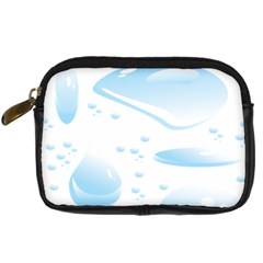 Water Drops Bubbel Rain Blue Circle Digital Camera Cases