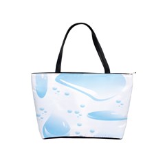 Water Drops Bubbel Rain Blue Circle Shoulder Handbags by Mariart