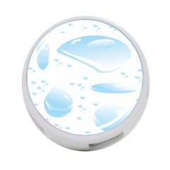 Water Drops Bubbel Rain Blue Circle 4-port Usb Hub (two Sides)  by Mariart