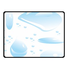 Water Drops Bubbel Rain Blue Circle Fleece Blanket (small) by Mariart