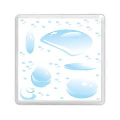 Water Drops Bubbel Rain Blue Circle Memory Card Reader (square)  by Mariart