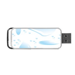 Water Drops Bubbel Rain Blue Circle Portable Usb Flash (one Side) by Mariart