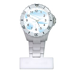 Water Drops Bubbel Rain Blue Circle Plastic Nurses Watch by Mariart