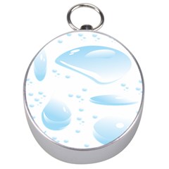 Water Drops Bubbel Rain Blue Circle Silver Compasses by Mariart