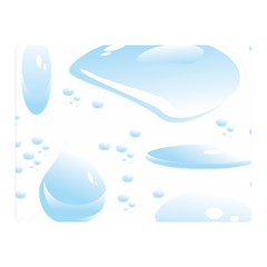 Water Drops Bubbel Rain Blue Circle Double Sided Flano Blanket (mini)  by Mariart