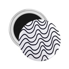 Wave Waves Chefron Line Grey White 2 25  Magnets