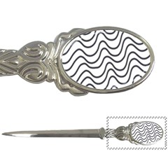 Wave Waves Chefron Line Grey White Letter Openers