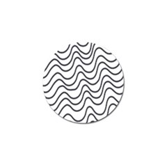 Wave Waves Chefron Line Grey White Golf Ball Marker (10 Pack)