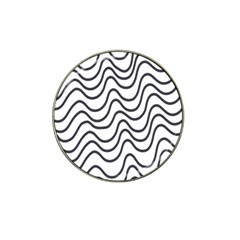 Wave Waves Chefron Line Grey White Hat Clip Ball Marker by Mariart