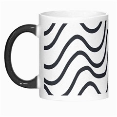 Wave Waves Chefron Line Grey White Morph Mugs by Mariart