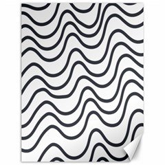 Wave Waves Chefron Line Grey White Canvas 12  X 16   by Mariart