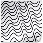 Wave Waves Chefron Line Grey White Canvas 16  x 16   15.2 x15.41  Canvas - 1