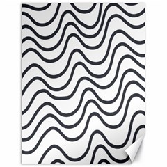 Wave Waves Chefron Line Grey White Canvas 18  X 24   by Mariart